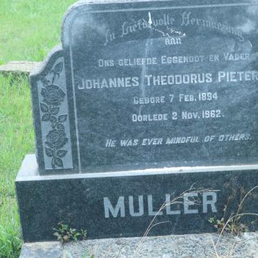 MULLER Johannes Theodorus Pieterse 1894-1962