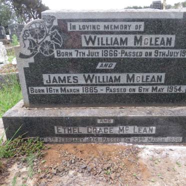 McLEAN William 1866-1944 :: McLEAN James William 1865-1954 &amp; Ethel Grace 1874-1956