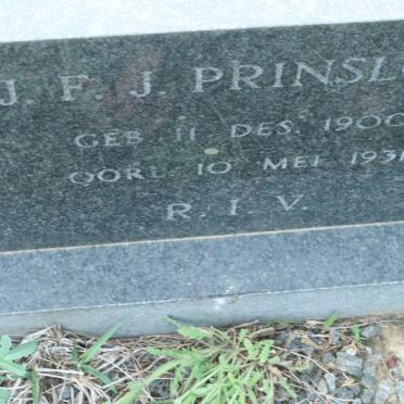 PRINSLOO J.F.J. 1900-1931