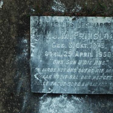 PRINSLOO W.J.M. 1873-1950