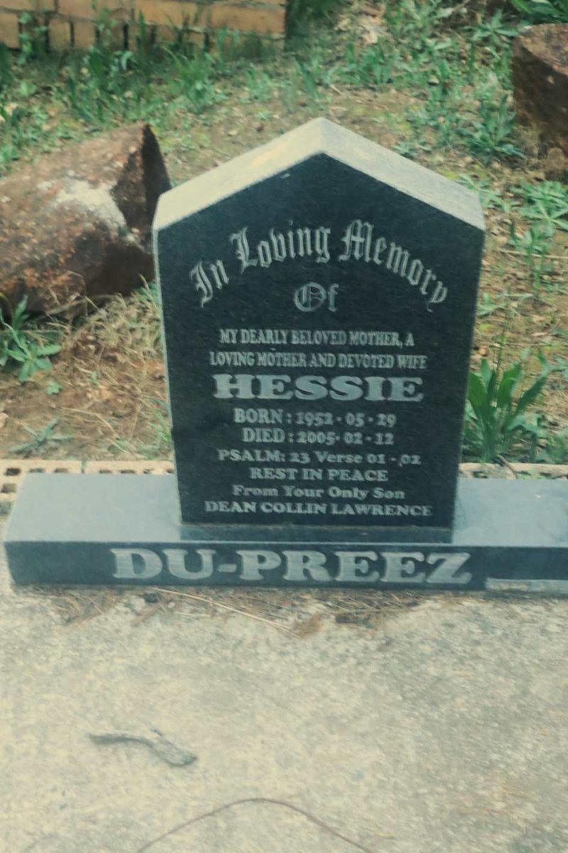 PREEZ Hessie, du 1952-2005