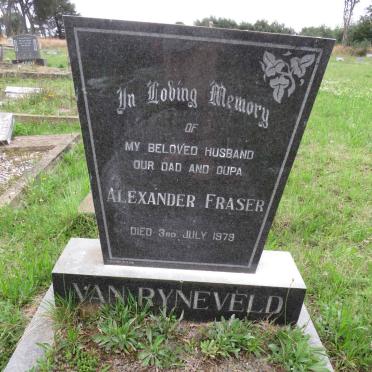 RYNEVELD Alexander Fraser, van -1979