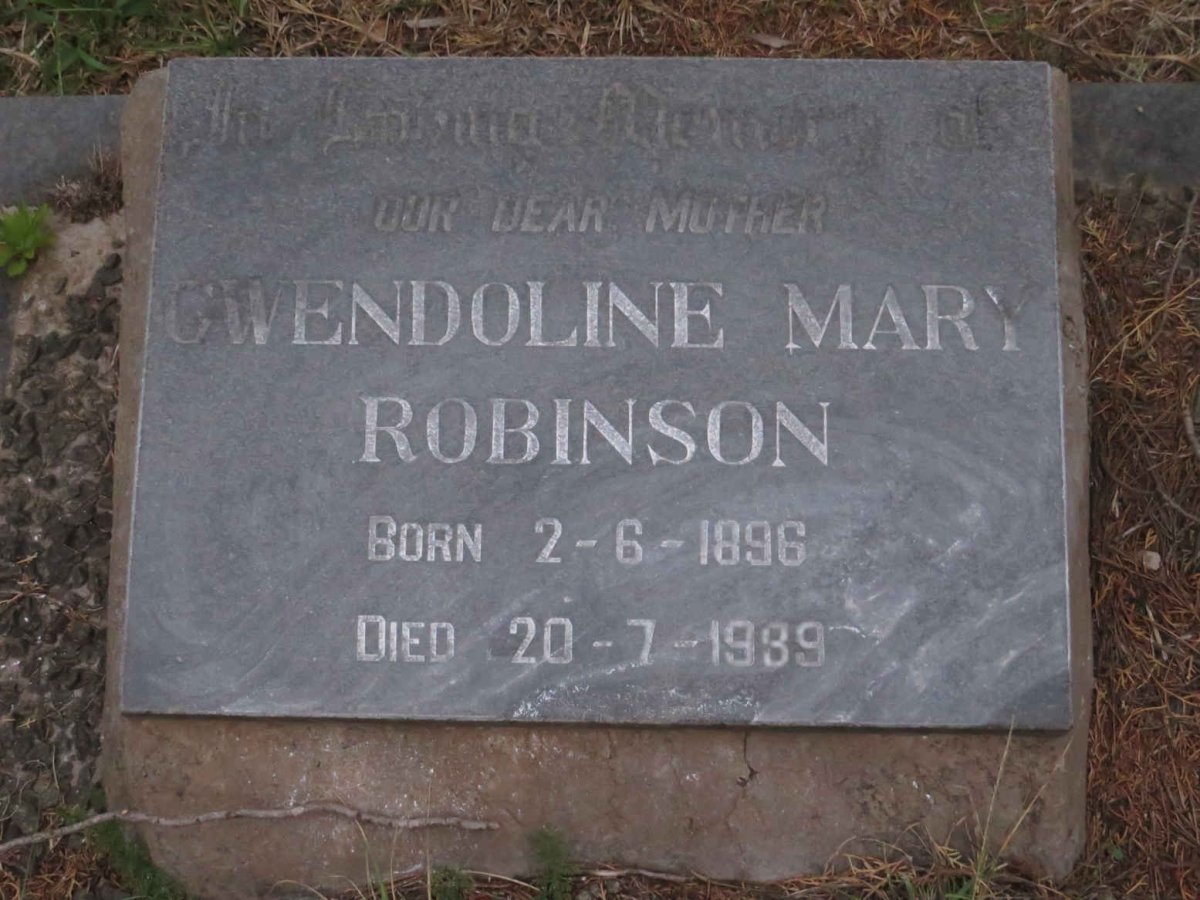 ROBINSON Gwendoline Mary 1896-1989