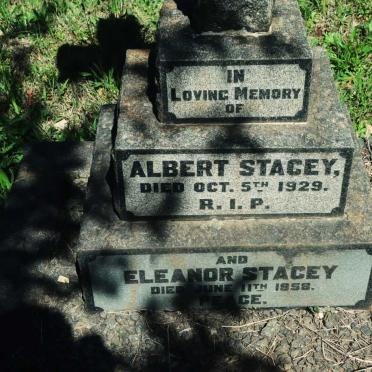 STACEY Albert -1929 &amp; Eleanor -1958