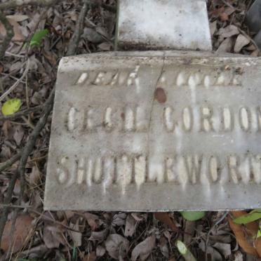 SHUTTLEWORTH Cecil Gordon 1899-1900