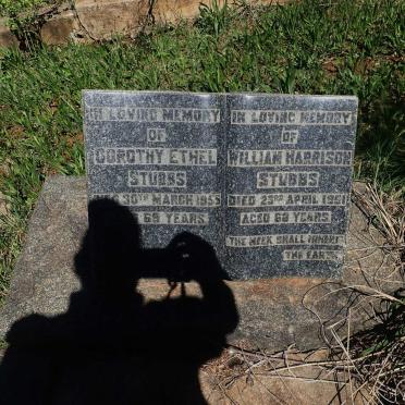 STUBBS William Harrison -1961 &amp; Dorothy Ethel -1959