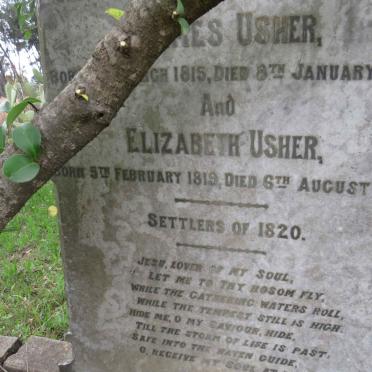 USHER James 1815-1900 &amp; Elizabeth 1819-1901