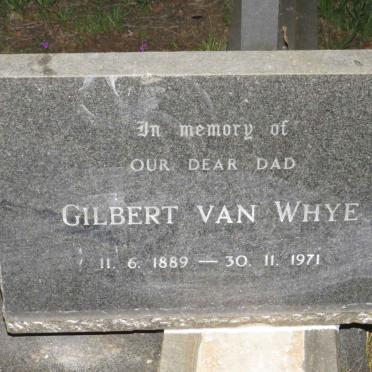 WHYE Gilbert, van 1889-1971