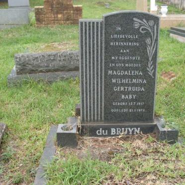 BRUYN Magdalena Wilhelmina Gertruida, du 1917-1975