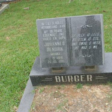 BURGER Johannes Hendrik 1928-1985