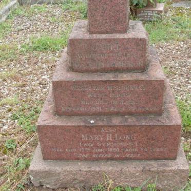 CAMERON Janet -1881  :: LONG Mary H. nee SYMMONDS -1890