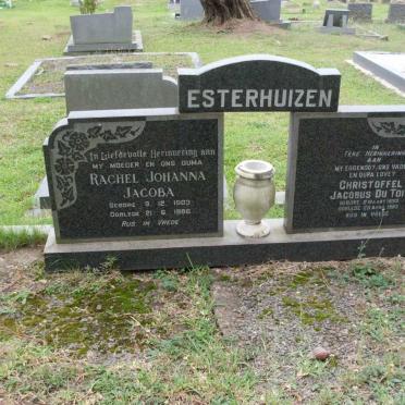 ESTERHUIZEN Christoffel Jacobus Du Toit  1899-1983 &amp; Rachel Johanna Jacoba 1903-1986