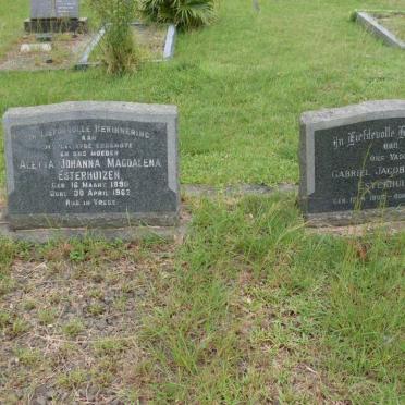 ESTERHUIZEN Aletta Johanna Magdalena 1890-1969 :: ESTERHUIZEN Gabriel Jacobus Louw  ESTERHUIZEN 1885-1970