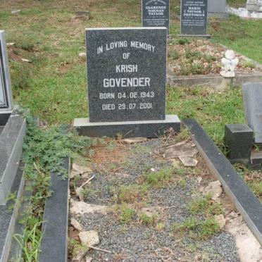 GOVENDER Krish 1943-2001