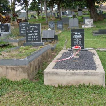 GOVENDER Gillian Carmel 1975-2001 :: BOOYENS Leon Andrew 1939-200??