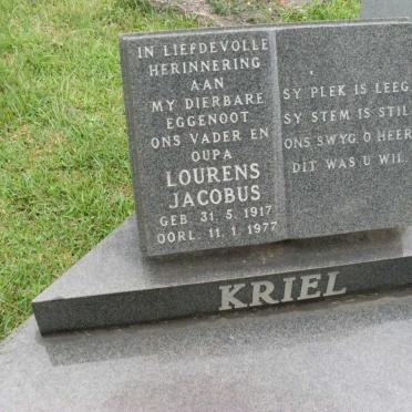 KRIEL Lourens Jacobus 1917-1977