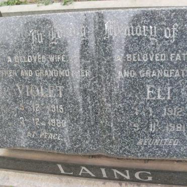 LAING Eli 1912-1981 &amp; Violet 1915-1980