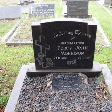 MORRISON Percy John 1909-1981 :: SHAW Pamela Caroline nee MORRISON 1950-2003
