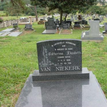 NIEKERK Catherina Elizabeth, van nee KOTZE 1899-1991