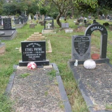 PAYNE Ethel 1919-2003 ::  DONALD Donald William Parfitt 1938-?