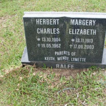 RALFE Herbert Charles 1904-1962 &amp; Margery Elizabeth 1913-2003