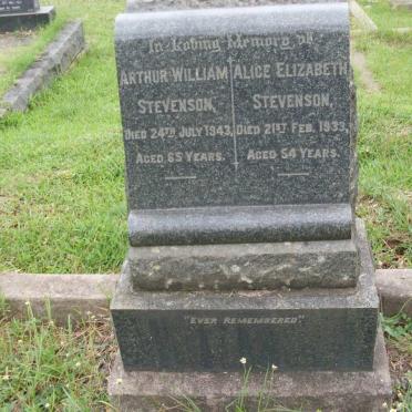 STEVENSON  Arthur William -1943 &amp; Alice Elizabeth -1933