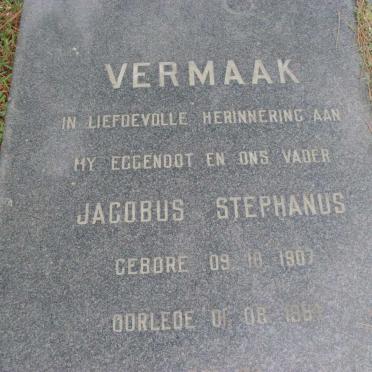 VERMAAK Jacobus Stephanus 1907-1984