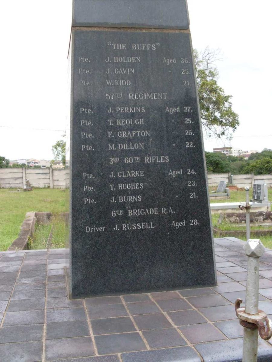 The Buffs, 57th Regiment, 3rd 60th Rifles, 6th Brigade R.A.