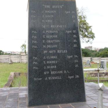 The Buffs, 57th Regiment, 3rd 60th Rifles, 6th Brigade R.A.