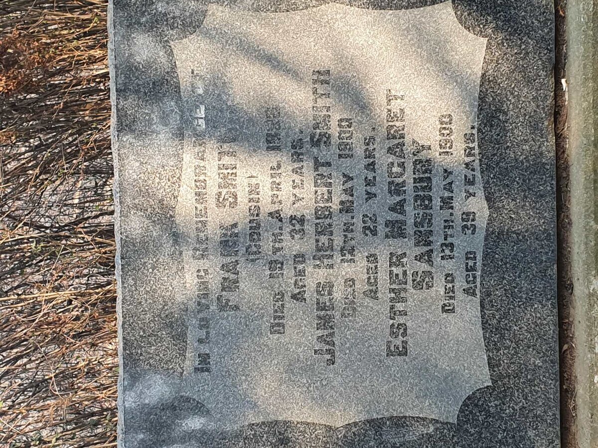 SMITH Frank -1899 :: SMITH James Herbert -1900 :: SANSBURY Esther Margaret -1900