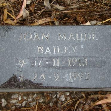 BAILEY Joan Maude 1913-1992