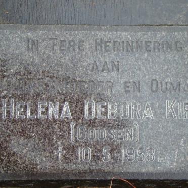 KIRK Helena Debora nee GOOSEN -1958