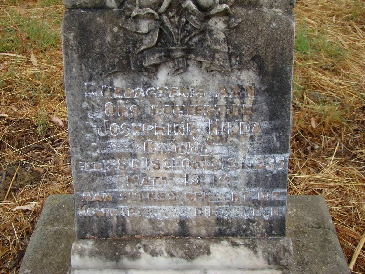 CRONJE Josephine Hilda 1931-1935