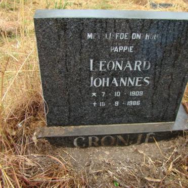 CRONJE Leonard Johannes 1909-1986