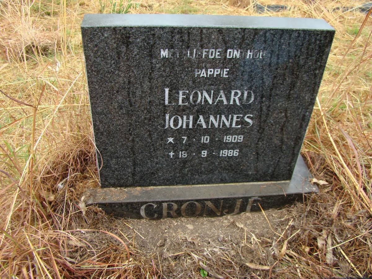 CRONJE Leonard Johannes 1909-1986