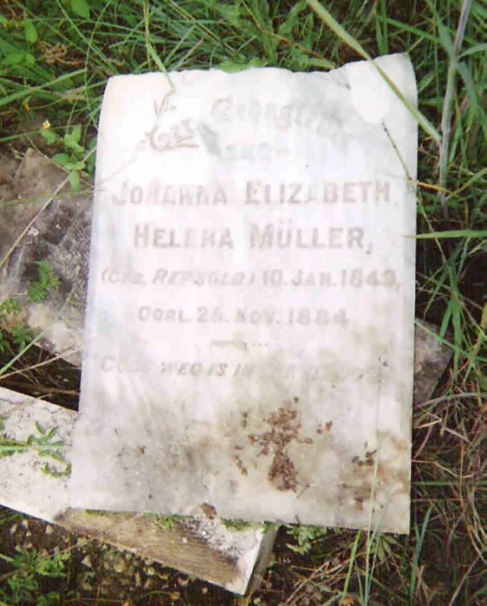 MÜLLER Johanna Elizabeth nee REPSOLD 1849-1884
