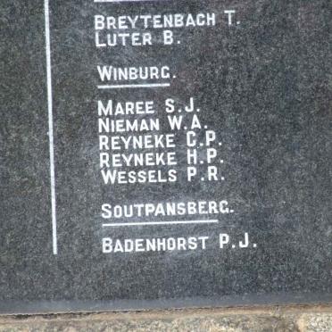 17. Plaque with list of names