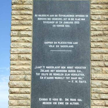 06. A memorial dedicated to the Burgers who died at Spioenkop