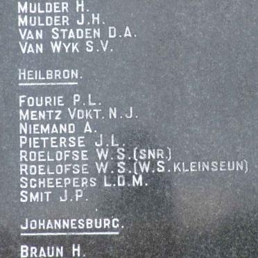 11. Plaque with list of names