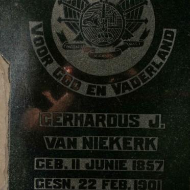 NIEKERK Gerhardus J., van 1857-1901