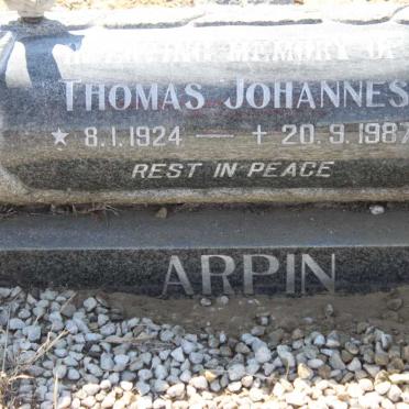 ARPIN Thomas Johannes 1924-1987