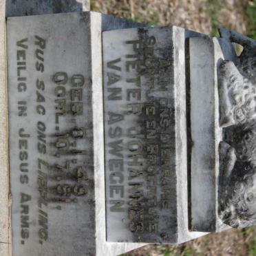 ASWEGEN Pieter Johannes, van 1949-1951