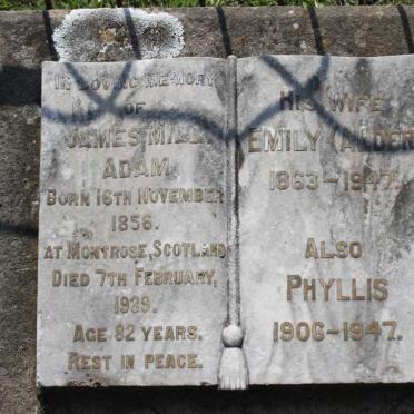 ADAM James Mill 1856-1939 &amp; Emily ALDER 1863-1947 :: ADAM Phyllis 1906-1947