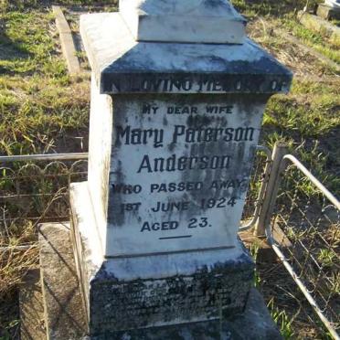 ANDERSON Mary Paterson -1924