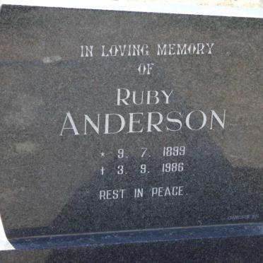 ANDERSON Ruby 1899-1986