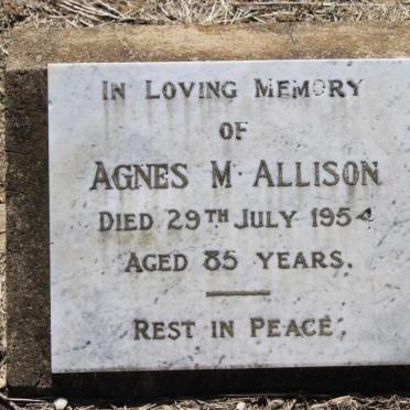 ALLISON Agnes M. -1954