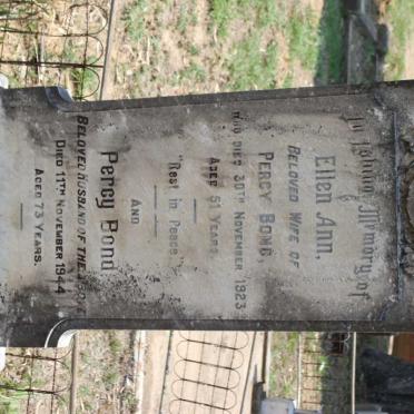 BOND Percy -1944 &amp; Ellen Ann -1923