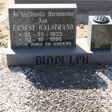 BIDDULPH Ernest Walstrand 1933-1996