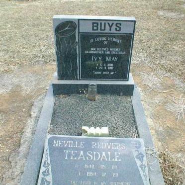 BUYS Ivy May 1906-1992, TEASDALE Neville Redvers 1940-1994