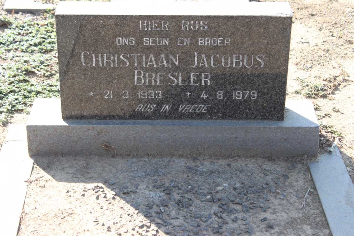 BRESLER Christiaan Jacobus 1933-1979